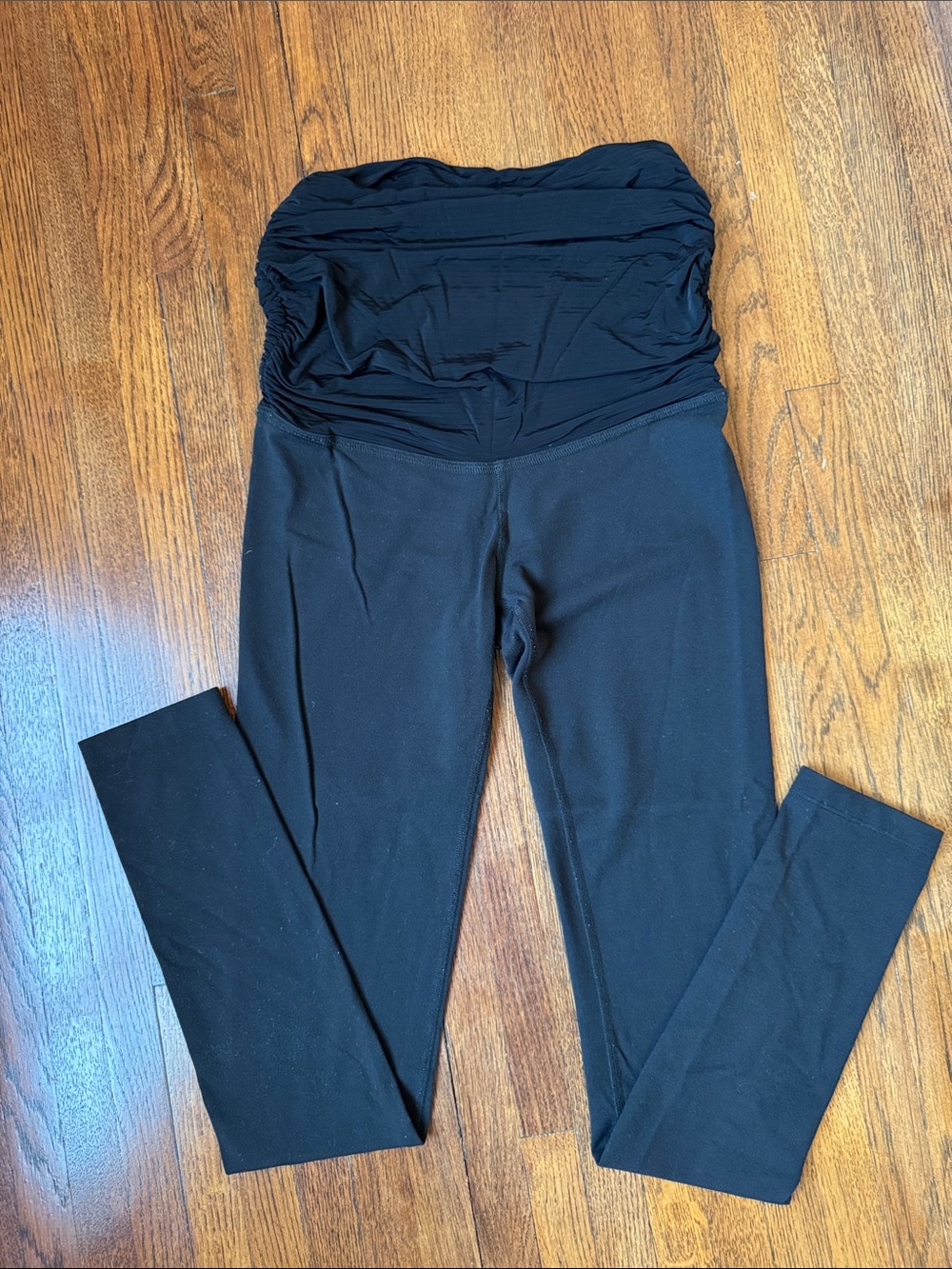 Beyond the Bump Black Maternity Fold-Over Waist Leggings